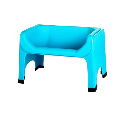 Elevated Slow Feeder Bowl for Flat-Face Dogs with Silicone Insert, Blue